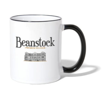 Beanstock Premium Tea Club Tasse schwarz weiß